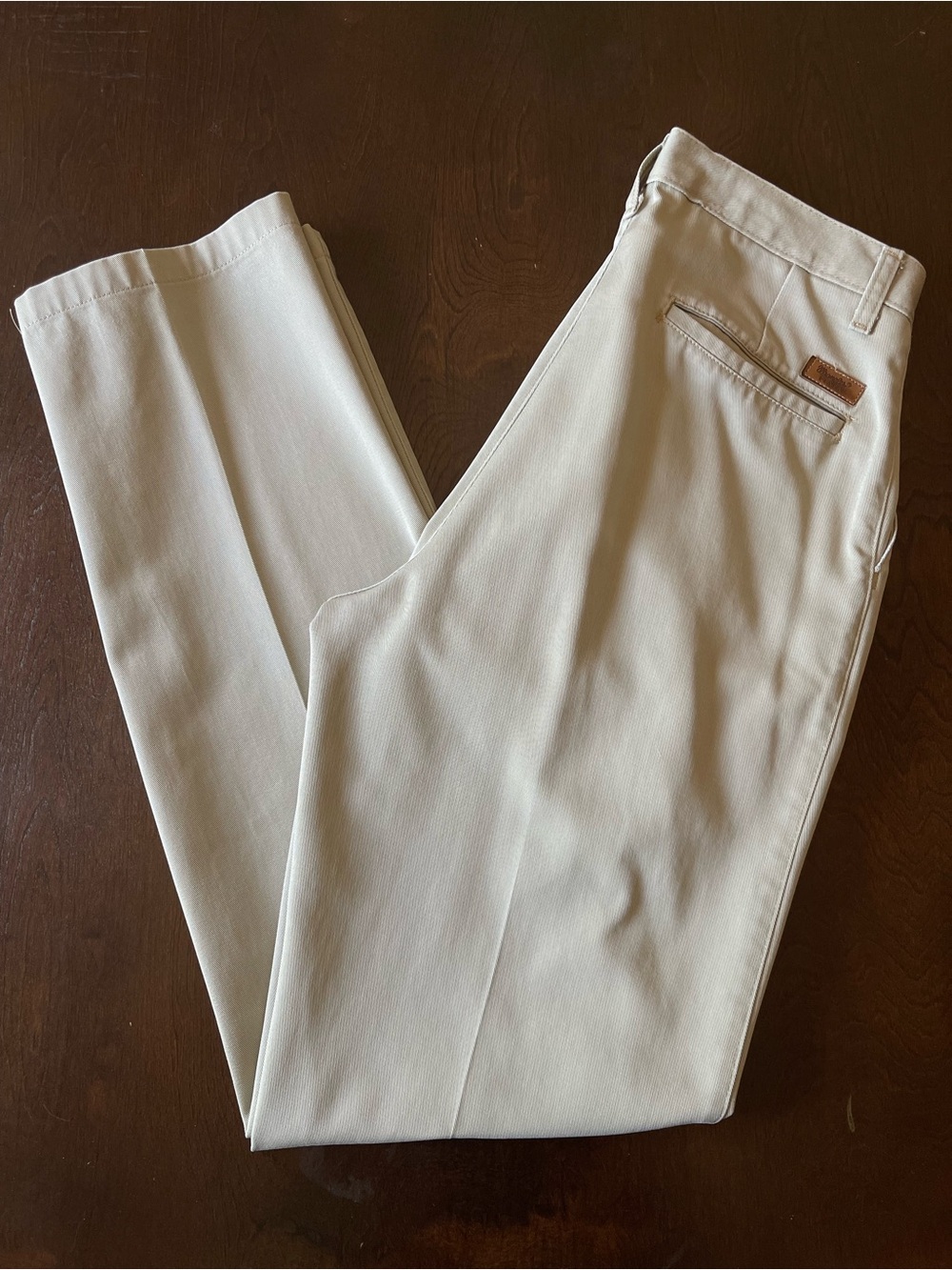 Wrangler Men’s Khaki Pleated Front Relaxed Fit Pants 32 x 34